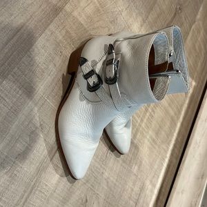 Frye white boots